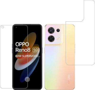 Vatsin Front and Back Tempered Glass for Oppo Reno 8 5G(Pack of 2)