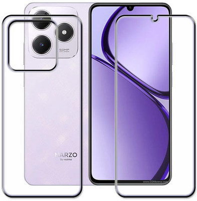 tombik Front and Back Tempered Glass for 63xq-Realme Narzo N63-fb(Pack of 2)