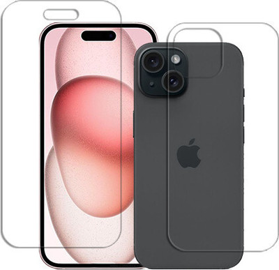 MUTAALI Front and Back Tempered Glass for iPhone 15(Pack of 1)
