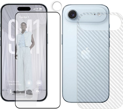 ARBAN Front and Back Tempered Glass for Apple iPhone Air 5G Tempered Glass Screen Protector | Edge to Edge Full Coverage | 9H Hardness ( 1 FRONT SCREEN GUARD + 1 BACK CARBON FIBER SKIN + 1 CAMERA LENS PROTECTOR ) FX02(Pack of 1) ARBAN Front and Back Tempered Glass for Apple iPhone Air 5G Tempered Glass Screen Protector | Edge to Edge Full Coverage | 9H Hardness ( 1 FRONT SCREEN GUARD + 1 BACK CARBON FIBER SKIN + 1 CAMERA LENS PROTECTOR ) FX02(Pack of 1)