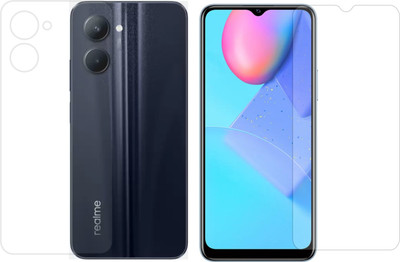 Vatsin Front and Back Tempered Glass for Realme C33(Pack of 2)