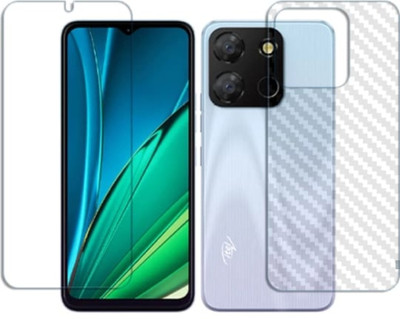 KHWABEEDA Front and Back Tempered Glass for ITEL A60 FRONT AND BACK TEMPERED GLASS(Pack of 2)
