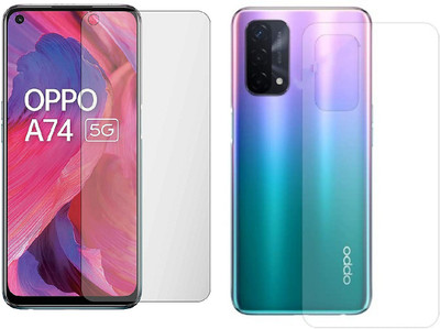 4 YARDS Front and Back Tempered Glass for Oppo A74 5G (Matte Finish)(Pack of 1)