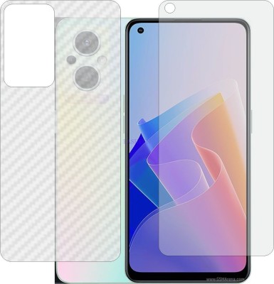 Fasheen Front and Back Tempered Glass for OPPO RENO7 Z 5G (Front Matte Finish & Back 3d Carbon Fiber)(Pack of 2)