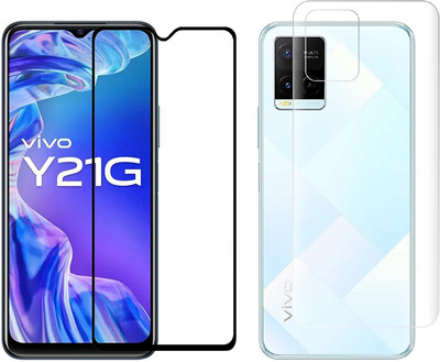 4 YARDS Front and Back Tempered Glass for Vivo Y21G (D-Plus)(Pack of 1)