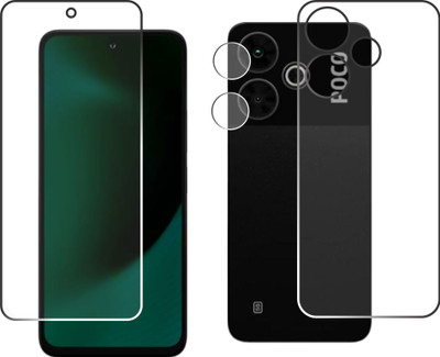 chakoor Front and Back Tempered Glass for POCO M6 Plus 5G, Redmi 13 5G(Pack of 3)