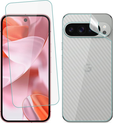 Ten To 11 Front and Back Tempered Glass for Google Pixel 9 Pro XL, Google Pixel 9 Pro XL [Back Carbon Fiber](Pack of 2)