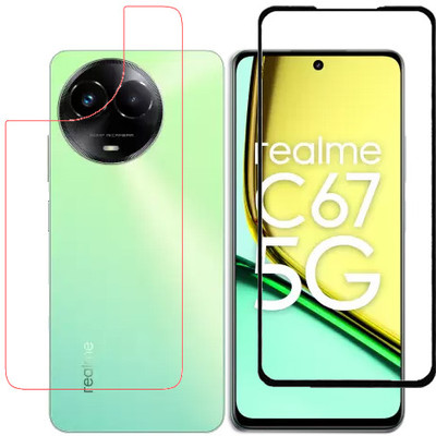 ECMERED Front and Back Tempered Glass for realme C67 5G, Realme C67 5G(Pack of 1)