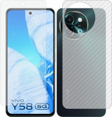 MOBART Front and Back Tempered Glass for Vivo Y58 5G(Pack of 2)