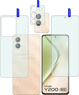 RAOSHIELD Front and Back Tempered Glass for vivo Y200 5G, (Flexible)(Pack of 3)