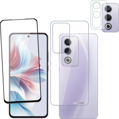 Ten To 11 Front and Back Tempered Glass for Oppo A3 Pro, Oppo A3 Pro [With Rear Camera Lens Guard](Pack of 3)