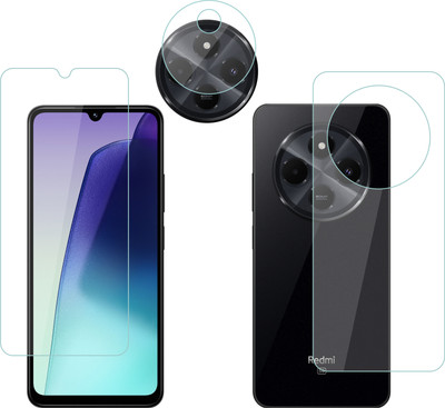 Vatsin Front and Back Tempered Glass for Redmi 14C(Pack of 3)