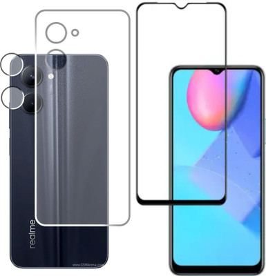 KANCHA Front and Back Tempered Glass for REALME C33(Pack of 2)