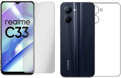 4 YARDS Front and Back Tempered Glass for Realme C33 (Matte Finish)(Pack of 1)