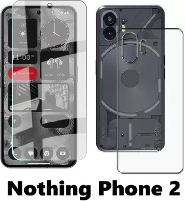 welldesign Front and Back Tempered Glass for Nothing Phone 2(Pack of 1)