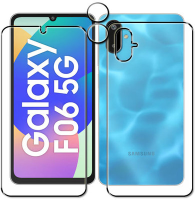 tombik Front and Back Tempered Glass for 7tf-Samsung Galaxy F06-fb,lens(Pack of 3)