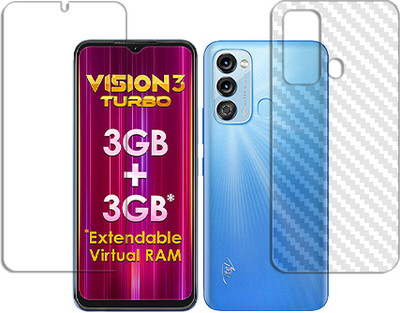 SOMTONE Front and Back Tempered Glass for itel Vision 3 Turbo FRONT BACK(Pack of 1)
