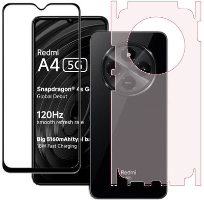 ECMERED Front and Back Tempered Glass for Mi Redmi A4, Mi Redmi A4(Pack of 1)