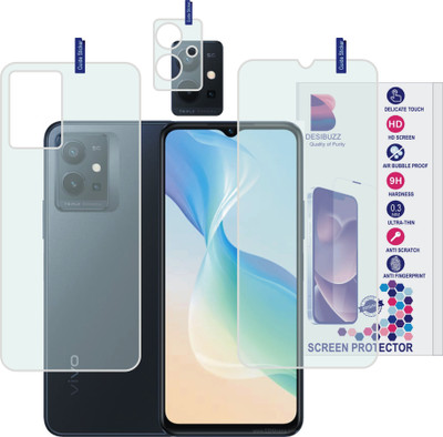 DESIBUZZ Front and Back Tempered Glass for Vivo T1 5G(Pack of 3)