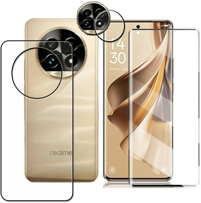 tombik Front and Back Tempered Glass for 61cq-Realme 13 Pro-fb,lens(Pack of 3)