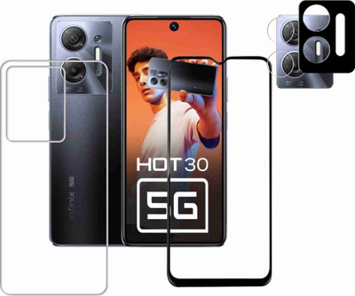 Olonga Front and Back Tempered Glass for INFINIX HOT 30 5G(Pack of 1)