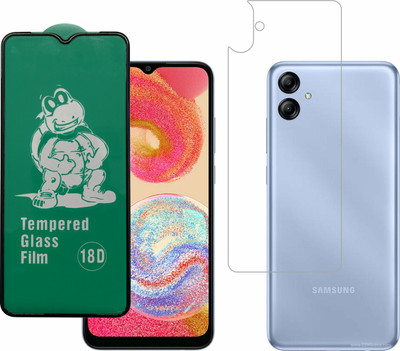 Vatsin Front and Back Tempered Glass for Samsung Galaxy F04(Pack of 2)