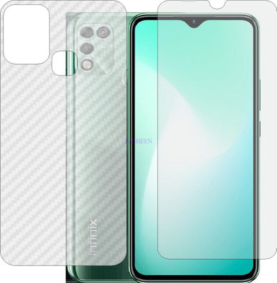 Fasheen Front and Back Tempered Glass for INFINIX HOT 11PLAY (Front Matte Finish & Back 3d Carbon Fiber)(Pack of 2)