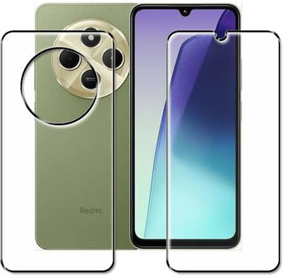 4 YARDS Front and Back Tempered Glass for Vivo A4 5g Edge to Edge Coverage With Easy to installation kit for Smartphone(Pack of 1)