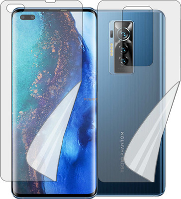 MOBART Front and Back Tempered Glass for TECNO PHANTOM X AC8 (Edge To Edge TPU, Full Coverage)(Pack of 1)