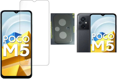 COVER CAPITAL Front and Back Tempered Glass for Poco M5(Pack of 2)