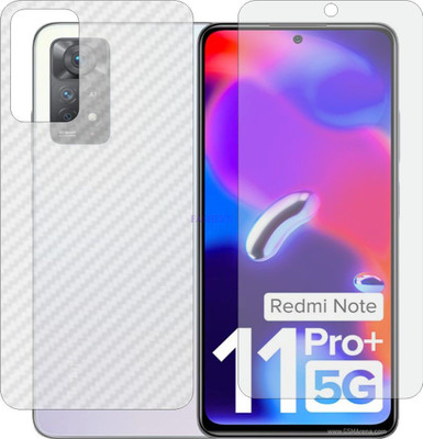 Fasheen Front and Back Tempered Glass for REDMI NOTE 11 PRO PLUS 5G (Front Matte Finish & Back 3d Carbon Fiber)(Pack of 2)