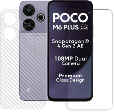 MUTAALI Front and Back Tempered Glass for M6 Plus 5G(Pack of 1)