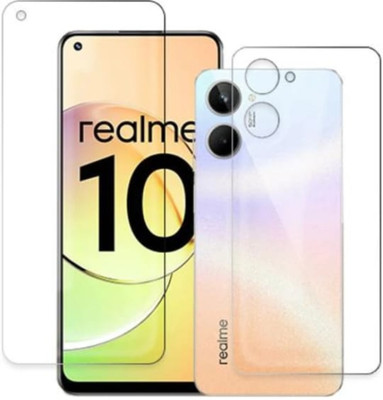 KHWABEEDA Front and Back Tempered Glass for REALME 10 FRONT AND BACK TEMPERED GLASS(Pack of 2)