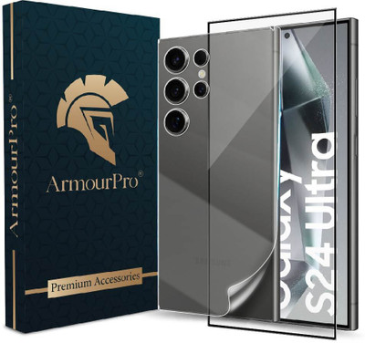 ArmourPro Front and Back Tempered Glass for Samsung Galaxy S24 Ultra 5G, Samsung S24 Ultra 5G, Samsung S24 Ultra, Samsung Galaxy S24 Ultra, S24 Ultra 5G, (1 OG Tempered Glass with 1 Back Screen Guard)(Pack of 2)