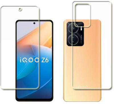 MUTAALI Front and Back Tempered Glass for vivo iQOO Z6(Pack of 1)