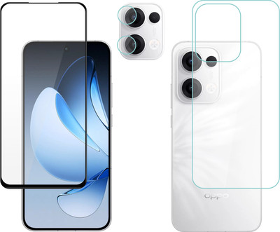 Ten To 11 Front and Back Tempered Glass for Oppo Reno 14, Oppo Reno 14 [With Rear Camera Lens Guard](Pack of 3)