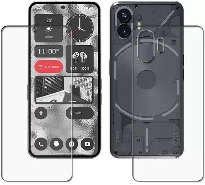 LIKEDESIGN Front and Back Tempered Glass for Nothing Phone 2(Pack of 1)