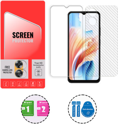 ARBAN Front and Back Tempered Glass for Oppo A17 4G (1 FREE CAMERA LENS) WITH FRONTBACK SCREEN PROTECTOR(Pack of 1)