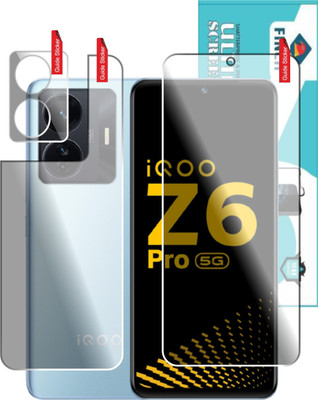 Olonga Front and Back Tempered Glass for IQOO Z6 PRO 5G(Pack of 3)