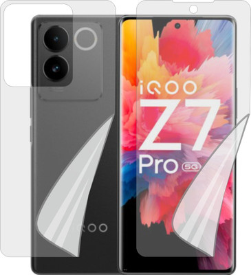 ZINGTEL Front and Back Tempered Glass for VIVO IQOO Z7 PRO (Edge To Edge TPU Full Coverage)(Pack of 1)