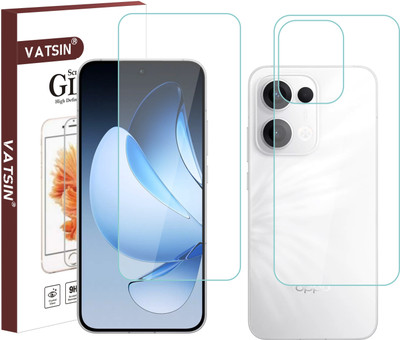 Vatsin Front and Back Tempered Glass for Oppo Reno 14(Pack of 2)