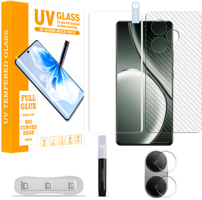 ARBAN Front and Back Tempered Glass for Realme GT Neo6 5G Tempered Glass Screen Protector ( 1 UV TEMPERED GLASS SCREEN PROTECTOR + 1 BACK CARBON FIBER SKIN + 1 CAMERA LENS PROTECTOR ) UV01(Pack of 1)