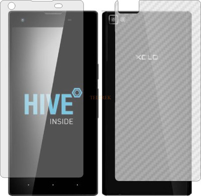 TELTREK Front and Back Tempered Glass for XOLO 8X 1000I (Front Matte Finish & Back 3d Carbon Fiber)(Pack of 2)