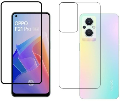 Casesily Front and Back Tempered Glass for Oppo F21 Pro Front 11D Glass Back Flexible Trink (Not Glass)(Pack of 2)