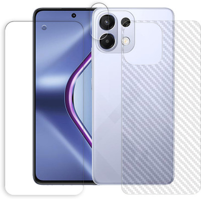 ARBAN Front and Back Tempered Glass for Oppo K13 5G Tempered Glass Screen Protector | Anti-Scratch | Edge to Edge Full Coverage | 9H Hardness 1 FRONT SCREEN GUARD + 1 BACK CARBON FIBER SKIN + 1 CAMERA LENS PROTECTOR(Pack of 1)