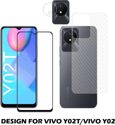 Olonga Front and Back Tempered Glass for VIVO Y02T, VIVO Y02(Pack of 3)