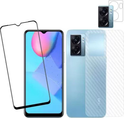 KANCHA Front and Back Tempered Glass for OPPO K10 5G(Pack of 3)