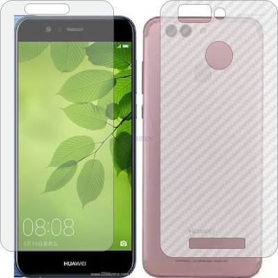 Fasheen Front and Back Tempered Glass for HUAWEI NOVA 2 PLUS (Front Matte Finish & Back 3d Carbon Fiber)(Pack of 2)