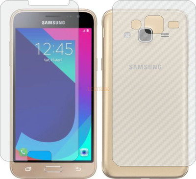 TELTREK Front and Back Tempered Glass for SAMSUNG GALAXY J3 2016 (Front Matte Finish & Back 3d Carbon Fiber)(Pack of 2)