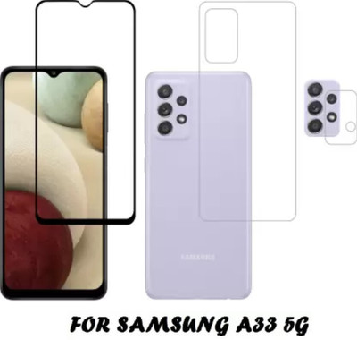 KANCHA Front and Back Tempered Glass for SAMSUNG A33 5G(Pack of 2)